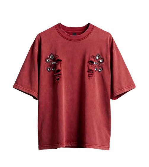 Acid Wash Distressed Oversized Tshirt